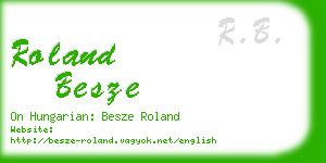 roland besze business card